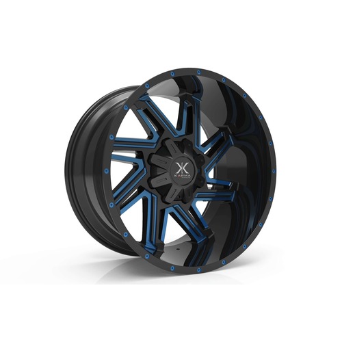 Karma Offroad K29 Black Milled W/ Blue Accents Photo