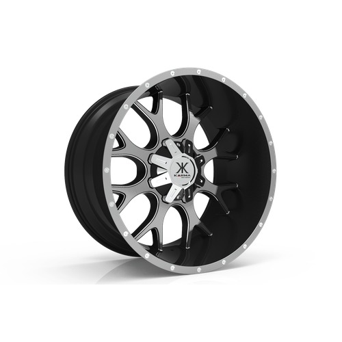 Karma K31 Black With Gray Face And Milled Windows - Part Number K31-221265-44GBGFM Karma K31 Black With Gray Face And Milled Windows Photo