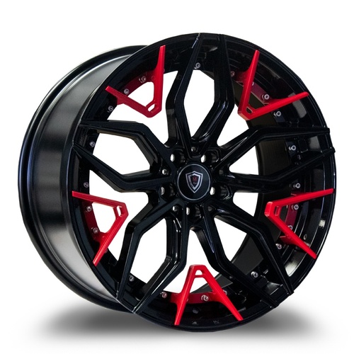 Marquee Wheels M3371 Black & Red - Part Number 3371209511433GBR Marquee Wheels M3371 Black & Red Photo