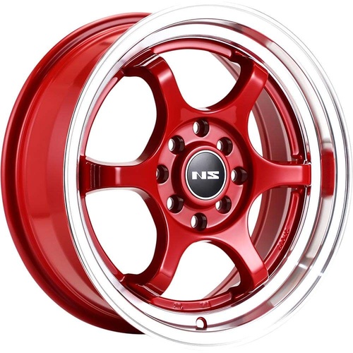 NS Wheels Ns1202 Red With Machined Lip Photo