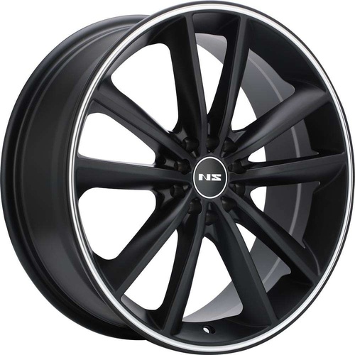 NS Wheels Ns9012 Matte Black With Machined Stripe Photo