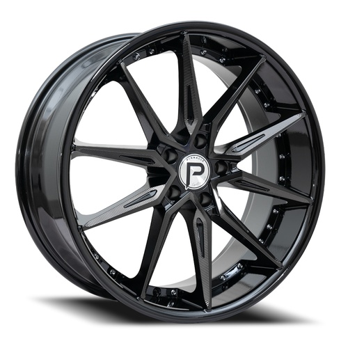 Pinnacle Enzo P218 Gloss Black Machined W/ Dark Tint - Part Number P21820855545-35GBMMT Pinnacle Enzo P218 Gloss Black Machined W/ Dark Tint Photo