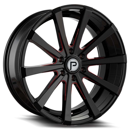 Pinnacle Royalty P100 Black W/ Red Milling - Part Number P100205545-35RML Pinnacle Royalty P100 Black W/ Red Milling Photo