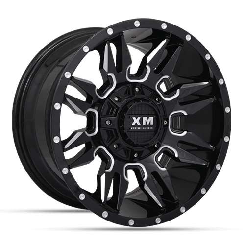 Xtreme Mudder XM320 Gloss Black Milled - Part Number XM3201890555150+0GBML Xtreme Mudder XM320 Gloss Black Milled Photo