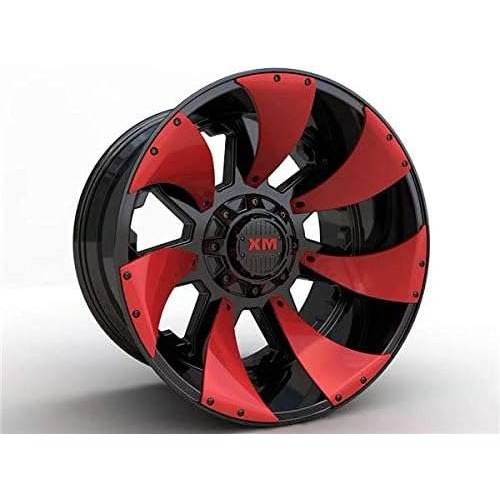 Xtreme Mudder Xm-326 Gloss Black W/ Red Inserts