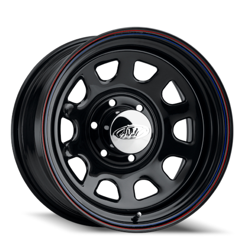 Allied Daytona Black w/ Red & Blue Pin Stripes