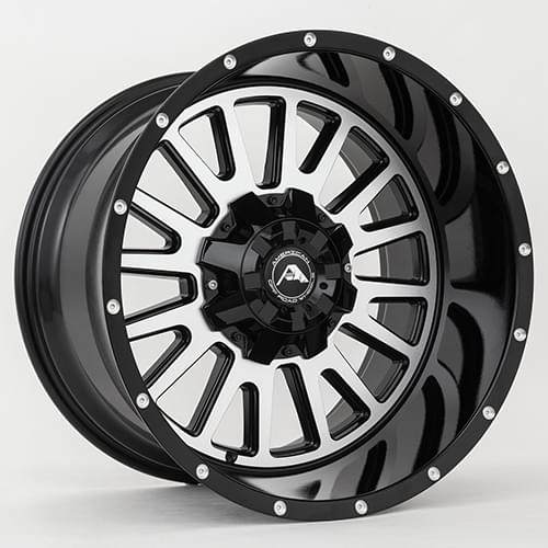 American Offroad A105 Gloss Black W/ Machined Face - Part Number A10520A2550-44BMF American Offroad A105 Gloss Black W/ Machined Face Photo