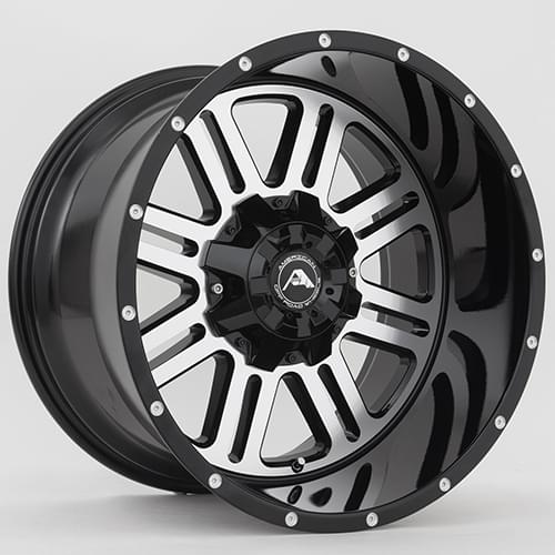 American Offroad A106 Gloss Black W/ Machined Face - Part Number A10620A2539-44BMF American Offroad A106 Gloss Black W/ Machined Face Photo