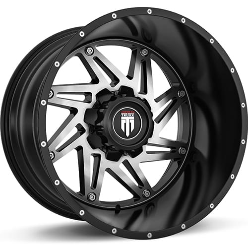 American Truxx Warrior AT165 Black W/ Machined Face - Part Number AT165-21225BM American Truxx Warrior AT165 Black W/ Machined Face Photo