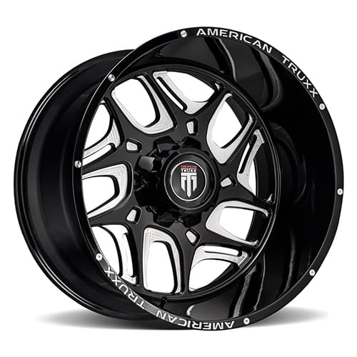 American Truxx Sweep AT1900 Matte Black W/ Milled Spokes - Part Number AT1900-20991M American Truxx Sweep AT1900 Matte Black W/ Milled Spokes Photo