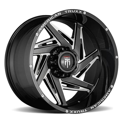 American Truxx Spiral AT1906 Matte Black W/ Milled Spokes - Part Number AT1906-241483M American Truxx Spiral AT1906 Matte Black W/ Milled Spokes Photo