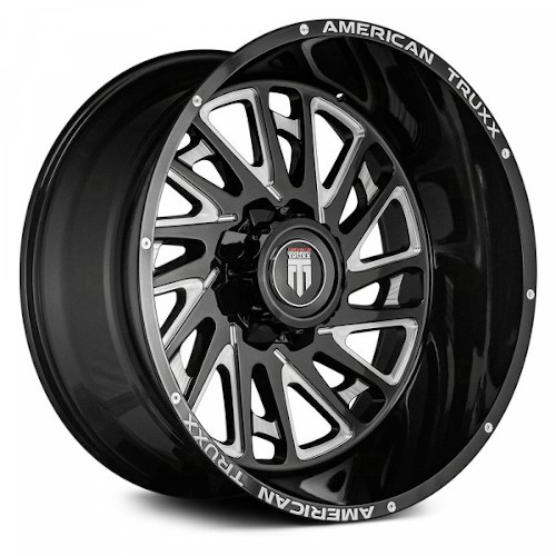 American Truxx Blade AT1905 Matte Black W/ Milled Spokes - Part Number AT1905-24483M-76 American Truxx Blade AT1905 Matte Black W/ Milled Spokes Photo