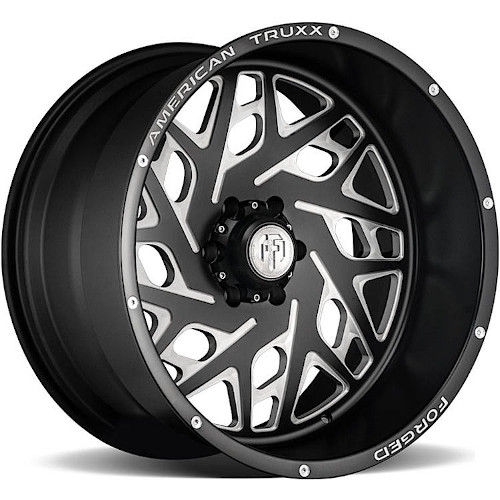 American Truxx Forged Aries ATF1909 Matte Black W/ Milled Spokes - Part Number ATF1909-24481-76M American Truxx Forged Aries ATF1909 Matte Black W/ Milled Spokes Photo