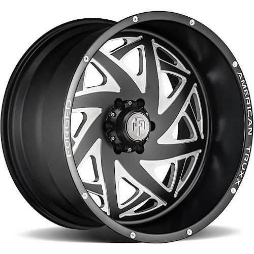 American Truxx Forged Kronos ATF1910 Matte Black W/ Milled Spokes - Part Number ATF1910-22281-44M American Truxx Forged Kronos ATF1910 Matte Black W/ Milled Spokes Photo