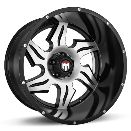 American Truxx Ninja AT163 Black W/ Milled Spokes - Part Number AT163-22450M-76 American Truxx Ninja AT163 Black W/ Milled Spokes Photo