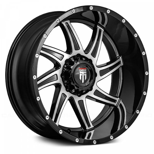 American Truxx Vortex AT162 Black W/ Machined Face - Part Number AT162-24483BM-76 American Truxx Vortex AT162 Black W/ Machined Face Photo