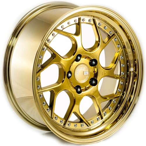 Aodhan Ds01 Gold W/ Chrome Rivets - Part Number DS1191055114315VG Aodhan Ds01 Gold W/ Chrome Rivets Photo