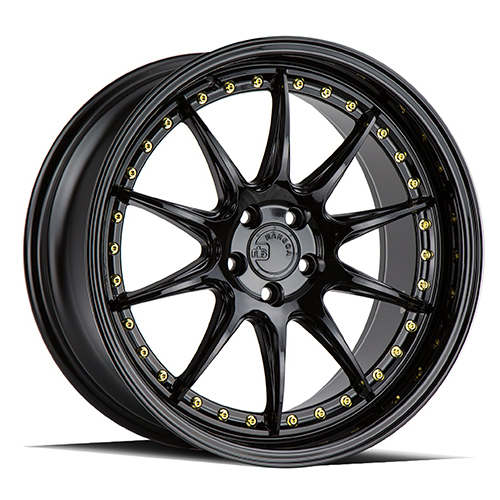 Aodhan DS07 Gloss Black W/ Gold Rivets - Part Number DS71995511415GB Aodhan DS07 Gloss Black W/ Gold Rivets Photo