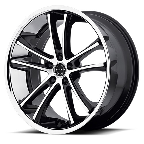 Asanti Black Label ABL-1 Machined Black W/ SS Lip - Part Number ABL1-22901535MS Asanti Black Label ABL-1 Machined Black W/ SS Lip Photo