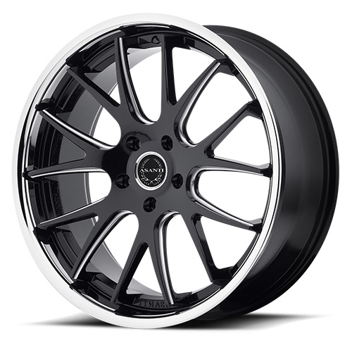 Asanti Black Label ABL-3 Matte Black Milled W/ SS Lip - Part Number ABL3-20855630BM Asanti Black Label ABL-3 Matte Black Milled W/ SS Lip Photo