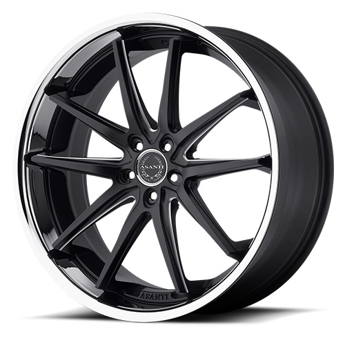 Asanti Black Label ABL-5 Matte Black Milled W/ SS Lip - Part Number ABL5-22905215BM Asanti Black Label ABL-5 Matte Black Milled W/ SS Lip Photo