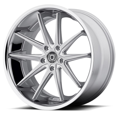 Asanti Black Label ABL-5 Silver Machined W/ SS Lip - Part Number ABL5-20855130SL Asanti Black Label ABL-5 Silver Machined W/ SS Lip Photo