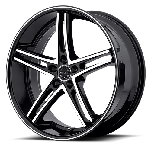 Asanti Black Label ABL-7 Machined Face W/ Black Lip - Part Number ABL7-22101520MB Asanti Black Label ABL-7 Machined Face W/ Black Lip Photo