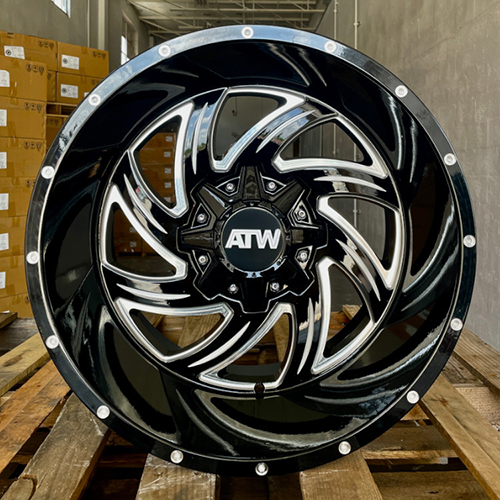 ATW Offroad 003 Gloss Black W/ Milled Spokes - Part Number WATW003-3 ATW Offroad 003 Gloss Black W/ Milled Spokes Photo