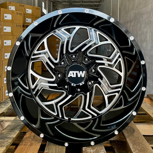 ATW Offroad 004 Gloss Black W/ Milled Spokes - Part Number WATW004-03 ATW Offroad 004 Gloss Black W/ Milled Spokes Photo