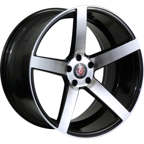 Axe EX18 Gloss Black Machined Face - Part Number 920BLNK38EX18BP-5x4.5 Axe EX18 Gloss Black Machined Face Photo