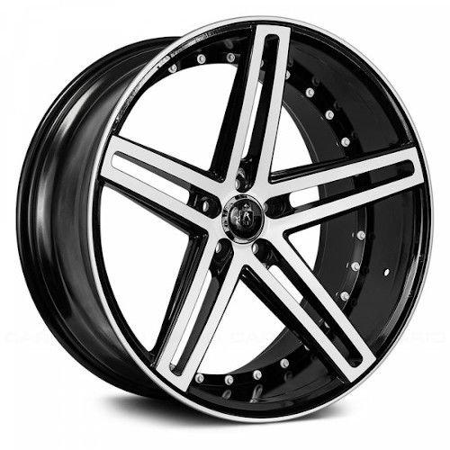 Axe EX20 Gloss Black W/ White Face - Part Number 10522BLNK38EX20W-5x110 Axe EX20 Gloss Black W/ White Face Photo