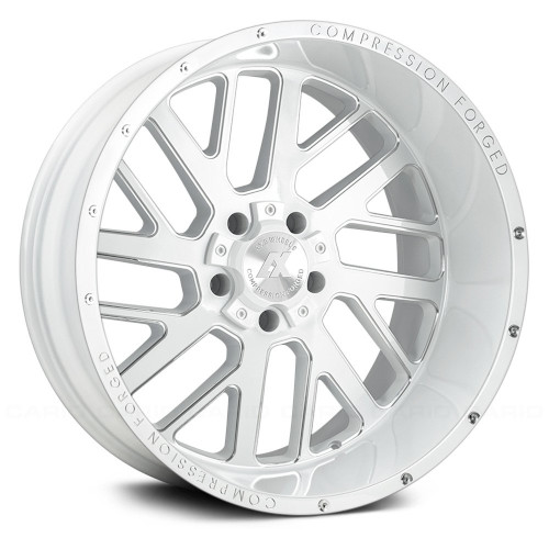 Axe Off-Road 2.3 Gloss White W/ Milled Accents - Part Number 241410H-76AX2WM Axe Off-Road 2.3 Gloss White W/ Milled Accents Photo
