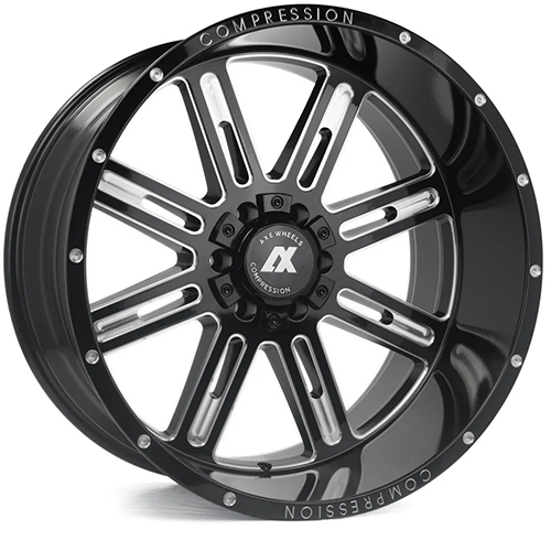 Axe Off-Road 4.0 Gloss Black W/ Milled Accents - Part Number 221210H-44AX4BM Axe Off-Road 4.0 Gloss Black W/ Milled Accents Photo