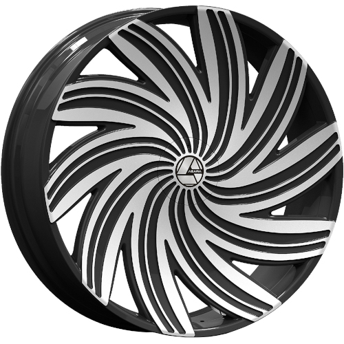 Azara AZA-502 Gloss Black Machined - Part Number AZA-502228551121143+38BM Azara AZA-502 Gloss Black Machined Photo