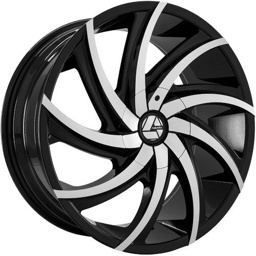 Azara AZA-503 Gloss Black Machined - Part Number AZA-503289561351397+25BM Azara AZA-503 Gloss Black Machined Photo