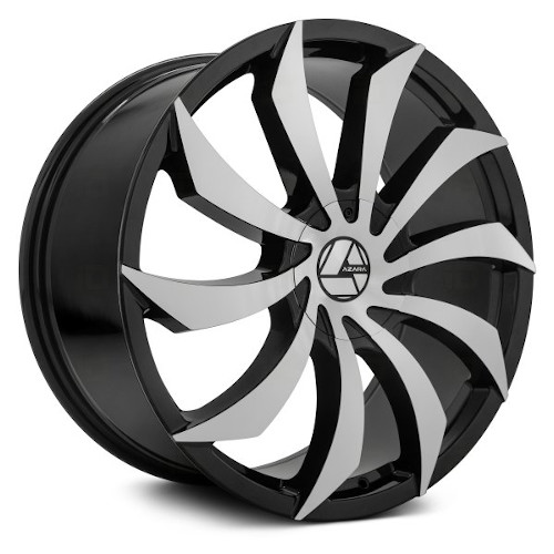 Azara AZA-507 Gloss Black Machined - Part Number AZA-507188051001143+35BM Azara AZA-507 Gloss Black Machined Photo