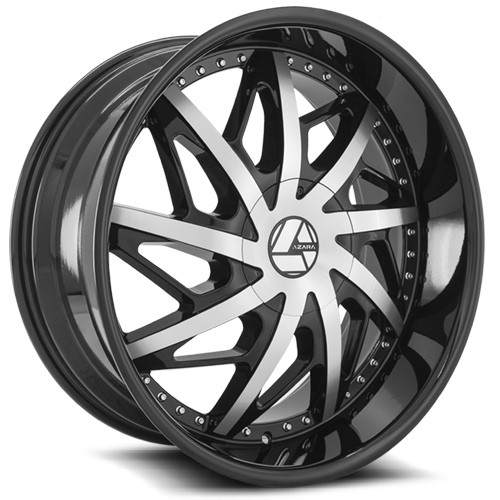 Azara AZA-510 Gloss Black Machined - Part Number AZA-5102295BLANK+25BMDT6X135/1397CB87.1 Azara AZA-510 Gloss Black Machined Photo
