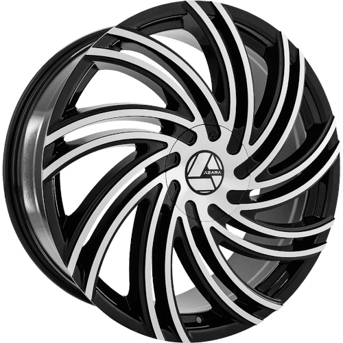 Azara AZA-514 Gloss Black Machined - Part Number AZA-51429551151397+15BM Azara AZA-514 Gloss Black Machined Photo