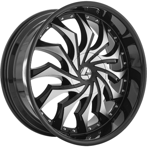 Azara AZA-515 Gloss Black Machined - Part Number AZA-5152955115120+15BM Azara AZA-515 Gloss Black Machined Photo