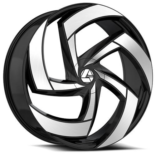 Azara AZA-530 Gloss Black W/ Machined Face - Part Number AZA-53024905115127+15BM Azara AZA-530 Gloss Black W/ Machined Face Photo