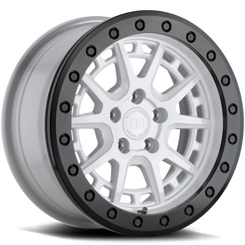 Black Rhino Gravel Gloss White W/ Black Ring - Part Number 1570GRV155100W72 Black Rhino Gravel Gloss White W/ Black Ring Photo