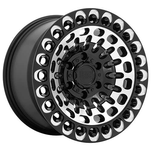 Black Rhino Labyrinth Gloss Black W/ Machined Face & Milling - Part Number 1795LBY126140B12 Black Rhino Labyrinth Gloss Black W/ Machined Face & Milling Photo