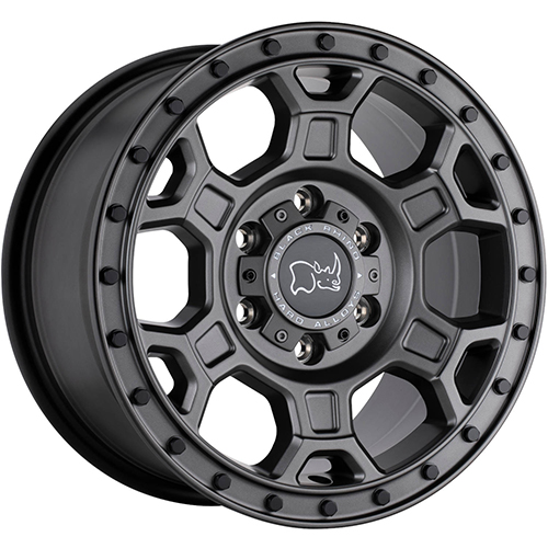 Black Rhino Midhill Matte Gunmetal W/ Black Bolts - Part Number 1680MHL386130G84 Black Rhino Midhill Matte Gunmetal W/ Black Bolts Photo
