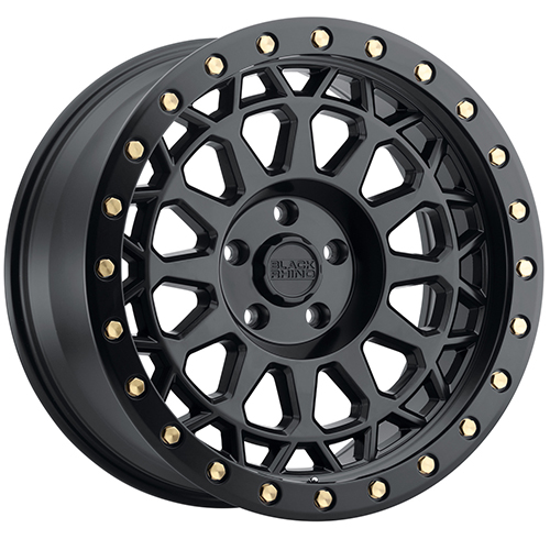 Black Rhino Primm Matte Black W/ Brass Bolts - Part Number 2095PRM186114M76 Black Rhino Primm Matte Black W/ Brass Bolts Photo