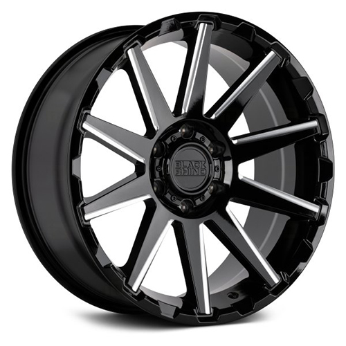 Black Rhino Typhoon Gloss Black W/ Milled Spokes - Part Number 2095TYN-86140B12 Black Rhino Typhoon Gloss Black W/ Milled Spokes Photo