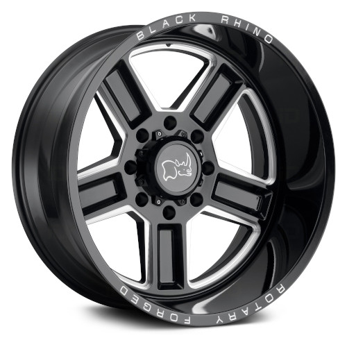 Black Rhino Canon Gloss Black Milled Spoke - Part Number 2414CAN-68180B25 Black Rhino Canon Gloss Black Milled Spoke Photo