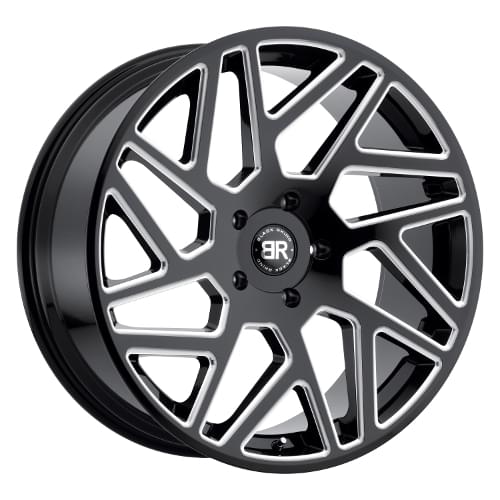 Black Rhino Cyclone Gloss Black W/ Milled Spokes - Part Number 2090CYC306135B87 Black Rhino Cyclone Gloss Black W/ Milled Spokes Photo