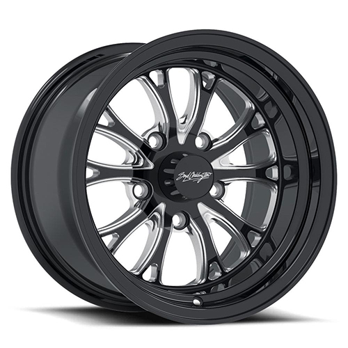 Boyd Coddington Bristol BC3 Gloss Black With Milled Spokes - Part Number BC3-5965525BM Boyd Coddington Bristol BC3 Gloss Black With Milled Spokes Photo