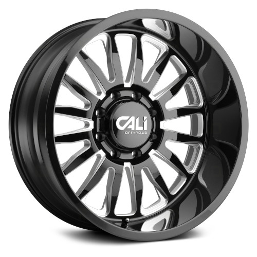Cali Offroad Summit 9110 Gloss Black W/ Milled Spokes - Part Number 9110-2985BM Cali Offroad Summit 9110 Gloss Black W/ Milled Spokes Photo