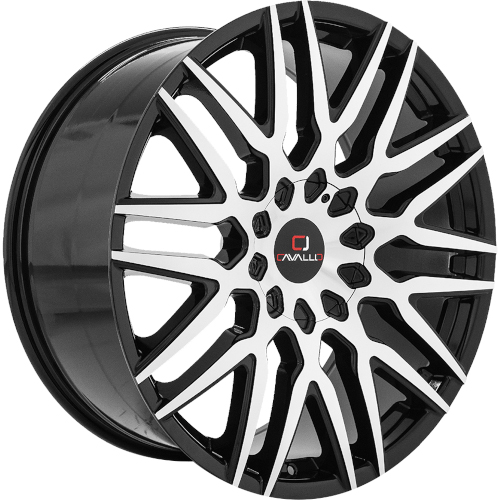 Cavallo CLV-24 Gloss Black W/ Machined Face - Part Number CLV-2424905115120+18BM Cavallo CLV-24 Gloss Black W/ Machined Face Photo